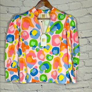 Emily McCarthy Hampton Candy Cheetah Top Size X-Large Brand New W/Tags